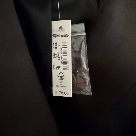 Madewell Cropped Tuxedo Blazer NWT - Picture 6 of 6
